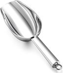 8Oz Ice Scoop, Homikit Stainless Steel Food Scoop for Kitchen Bar Garden Buffet, Metal Flour Candy Sweet Scoop with Sturdy Design, Mirror Finished & Easy Clean, Dishwasher Safe