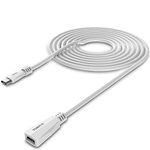 TUSITA Micro USB Power Extension Cable (19.6ft 6M) - Male to Female Extender Cord for Blink XT2 Outdoor Indoor Home,Ring Stick Up Solar Panel,Arlo Pro,Zmodo - Security Camera Accessories (White)