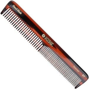 Kent 5T 6.6 Inch Double Tooth Hair Dressing Comb, Fine and Wide Tooth Dresser Comb For Hair, Beard and Mustache, Coarse and Fine Hair Styling Grooming Comb for Men, Women and Kids. Made in England