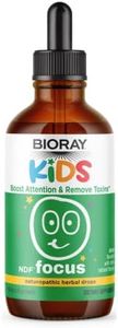 BIORAY Kids NDF Focus, Citrus - 4 fl oz - Supports Cognitive Function, Enhances Clarity & Promotes Steady Energy Levels - Non-GMO, Vegetarian, Gluten Free - 2-4 Month Supply