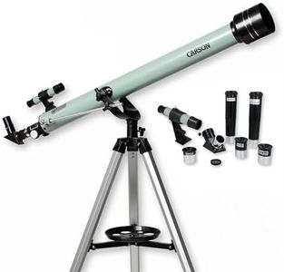 Carson Stara 60AZ Refractor Telescope for Kids & Adults Up to 675x, Telescope Accessories with 3 Eyepieces, Tripod, Barlow Lens, Erecting Lens, Moon Filter, Finderscope (SR-100)