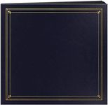 Black Page Post Bound Photo Album, Navy Blue