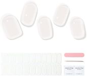 Nelikoo Semi Cured Gel Nail Strips, 20 pcs Gel Nail Stikers, Gel Nail Wraps Semi Cured, Salon-Quality, 2 Weeks Long Lasting