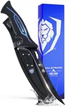 DALSTRONG Fillet Knife - 7 inch Flexible Blade - Night Shark Series - 7CR17MOV High Carbon Steel - Titanium Coated Blade - Water Outdoor & Fishing Gift- Polypropylene Handle - Nylon Sheath - NSF Certified