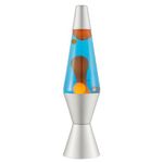 Lava Lamp 2117, Orange Wax, Blue Liquid, Silver Base and Cap, Original 14.5 inch Lava® Motion Lamp to Illuminate Your Mood