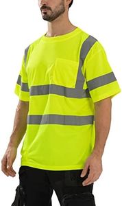SRsafety High Visibility Shirts for Men, Class 3 Security Shirts for Men, Which Washed Repeatedly Without Easy to Fall Off Reflective Strips