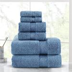 SENSES by Riba 703 GSM All Cotton Zero Twist Premium Hotel & Spa Quality Highly Absorbent 6 pcs Towels Set - Teal