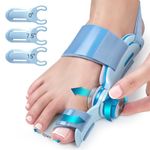 Tech Love Bunion Correctors for Women & Men Big Toe, Upgraded Double Correction Toe Straightener, Bunion Pads with Cooling Gel for Day and Night Support, Suitable for Left and Right Feet (1PC)
