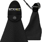 STICKIT Magnetic Golf Towel, Black 