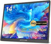 Portable Monitor, ZFTVNIE 14 inch FHD 1920 x 1200P USB-C Portable Monitor for Laptop HDR IPS HDMI Monitor Second Screen for Laptop PC Phone Xbox Ras Pi PS4/5 Switch