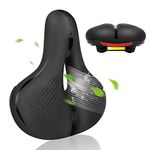 Li Bike Bicycle Saddle - Comfortable Memory Foam Waterproof Gel Bicycle Seat for Men Women, Breathable Ergonomic Saddle with Double Shock Absorbing Ball for Mountain Bikes