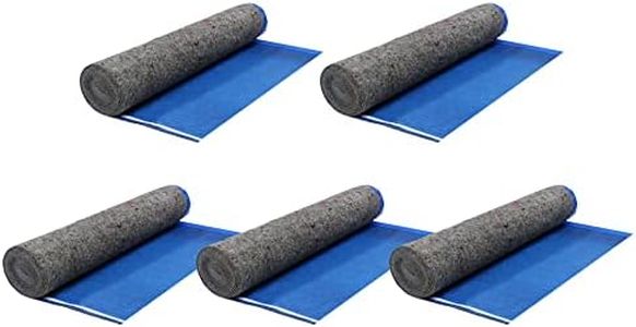 AMERIQUE 691322319569 Blue 500SQFT 5TH Generation Extreme Quiet Super Heavy Duty Felt 3-in-1 Underlayment Padding with Tape & Vapor Barrier, 3.2MM Royal, 500 Square Feet