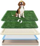 Dog Grass Pad with Tray, Utral Fast Drainage, 2 Washable Grass Pads