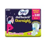 Sofy Anti Bacteria Overnight Extra Long Sanitary Pads, XX-Large, Pack of 20