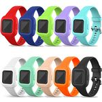 RuenTech Compatible with Garmin Vivofit jr 3 Bands , Replacement Silicone Band Water Resistant Watch Straps for Garmin Vivofit JR 3 Bands (Multicolor10-Pack)