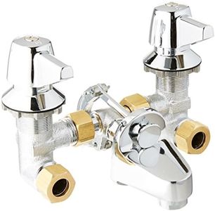 Central Brass 1177-A Central Brass Two Handle Shelf Back Bathroom Faucet Chrome