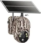 Tefrio Cellular Trail Security Camera with Built-in 4G LTE SIM Card, 2K Game Camera Solar with 360° Full View, Cell Trail Cam, Night Vision, Motion Activated, Live Streaming & Playback Deer Camera