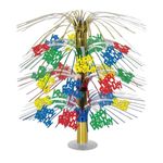 Beistle 57332-MC Happy Birthday Cascade Centerpiece, 18-Inch