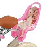 EIRONA Children's Bicycle Doll Seat with Sticker DIY for Girls, Bicycle Dolls Seat, Children's Bicycle Accessories Pink