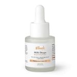 Vilvah Store Milk Drops Brightening Serum Formulated With Rice Milk Extract, Marine Algae Extract, Alpha Arbutin, Fades Scars, Brightens Skin & Even Skin Tone For All Skin Type, 20ml - (Pack Of 2)