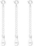 ALEXCRAFT Sterling Silver Bracelet Extender Necklace Extension Chains for Jewelry Making(2 inch)