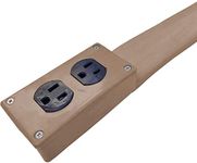 Electriduct Lay Flat Electrical Power Extension Cord Duplex Receptacle Cable Protector - 15 Feet - Brown