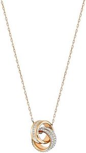 Swarovski Pendentif Further, petit, blanc, plaqué or rose