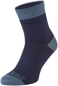 SEALSKINZ Unisex Waterproof Warm Weather Ankle Length Sock - Navy Blue, Large