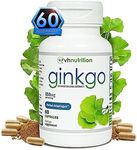 VH Nutrition Ginkgo BILOBA | 550mg Standardized Extract Supplements | Cognitive and Memory Support* | Boost Mental Clarity and Focus | Brain Health Supplement | 60 Capsules