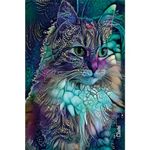 Ingooood Jigsaw Puzzle 1000 Pieces-Sneak Peek Series -Colorful Cat - Entertainment Toys for Adult Special Graduation or Birthday Gift Home Decor