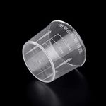 S-TROUBLE 10Pcs 15ml Clear Plastic Measuring Cup Graduated Measure Beaker Measuring Medicine Cups For Lab