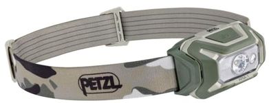 PETZL ARIA 1 RGB, Compact, Durable, Waterproof headlamp with White, red, Green and Blue Modes, 350 lumens, Camo