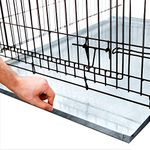 KOPEKS Galvanized Metal Tray for Dog Crates, Pet Kennels, Restaurant Grease Traps, and Floor Protection with Leak and Rust Resistant Chew Proof Durability, Heavy-Duty Reusable Coverage