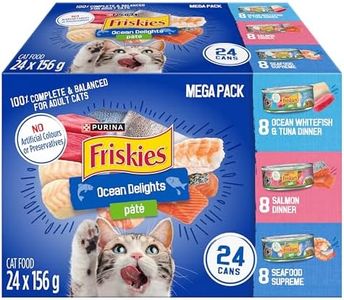 Friskies Ocean Delights Wet Cat Food, Pate Variety Pack 3 Flavours - 156 g Can (24 Pack)