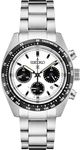 SEIKO SSC813 Solar Watch for Men - Prospex Speedtimer Collection - Stainless Steel, Lumibrite Display, Water-Resistant 100M, White, Chronograph,Chronographs