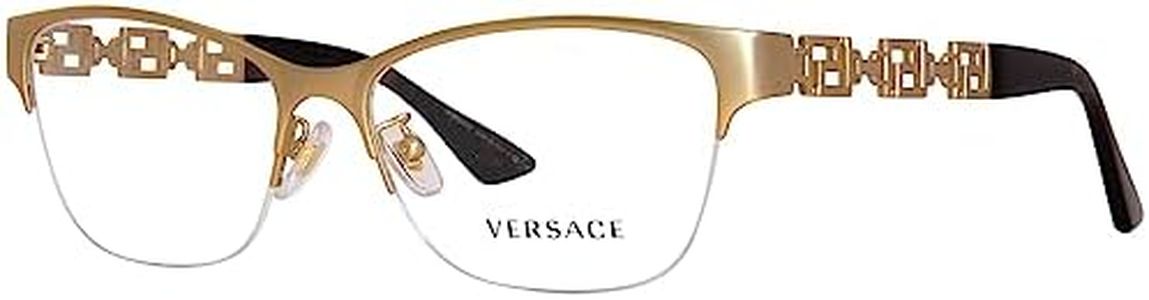 Versace VE1270-1410 Eyeglass Frame MATTE GOLD w/DEMO LENS 54mm, Matte Gold