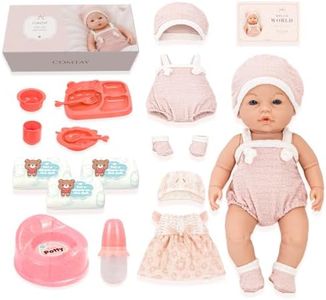 COMTAY 19-Piece Baby Doll Set 12 Inch Full Vinyl with Doll & Accessories
