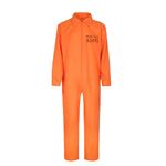 Yilistore Adult Prisoner Costume Include Handcuff, Orange Prison Jumpsuit, Halloween Jail Criminal Cosplay Dress, Inmate Outfits (XS-S)