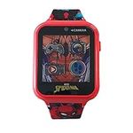 Accutime Kids Marvel Spider-Man Red Educational Learning Touchscreen Smart Watch Toy for Boys, Girls, Toddlers - Selfie Cam, Learning Games, Alarm, Calculator, Pedometer, and More (Model: SPD4588AC)