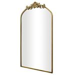 AIXI HOME Arendahl Traditional Bronze Gold Arch Wall Mirror, 19"x31" Carved Elegant Rectangle Bathroom Mirror with Antique Ornate Metal Frame, Baroque Inspired Home Decor for Vanity Bedroom Entryway