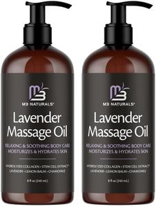 Lavender Massage Oil with Collagen and Stem Cells - Skin Firming Therapy Oil for Cellulite and Quick Absorption on Bum, Thighs, and Belly, 8 fl oz (Pack of 2) by M3