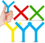 Gafly X's and Y's - 5 Pack - Sensory Chewy for Children with Autism, Kids with Special Needs - Chew Tubes, Oral Motor Chewers - Silicone Chew Toys for Autistic Children in Red, Blue, Yellow, and Green