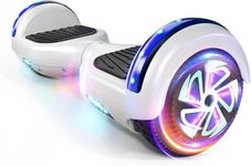 LIEAGLE Hoverboard, Hoverbords for Kids Ages 6-12, 6.5'' Wheel Hover Board with Bluetooth Speaker E-white