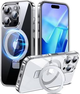 Chicfun 3-en-1 Coque pour 16 Pro Max avec Aimantée Support Anneau Bague, Compatible avec MagSafe, Magnétique Protection Antichoc Militaire, Silicone iPhone 16 Pro Max Case Béquille Pied Transparente