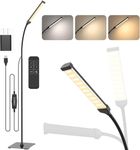 iFalarila Floor Lamp with Remote Controller, Reading Lamps Floor Standing [USB Plug with Adapter] LED Floor Light with 120 LEDs with 3 Color Temperature 3000K 4500K 6000K & 5 Levels of Brightness