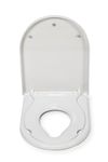 Croydex Hilier D Shaped Soft Close Toilet Seat, Anti-Bacterial Treated Surface, Quick Release Hinges, Top and Bottom Fix Installation, Adjustable Hinges, Toilet Seat with Child Seat Built in