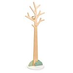 Tender Leaf Toys - Forest Coat Stand For Kids Room - High-Grade Wooden Tree Coat Rack Stand For Kids Clothing - Super Easy Assembly