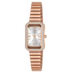 Carlington Women's Stainless Steel Iconic Analog Ladies Watch With Premium Linked Strap - Ct 2032 Rose Gold