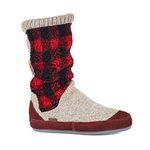 Acorn Women's Slouch Boots Slipper, Buffalo Check, Large UK