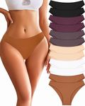 FINETOO 12 Pack Cotton Underwear for Women Cute Low Rise Bikini Panties High Cut Breathable Sexy Hipster Womens Cheeky S-XL